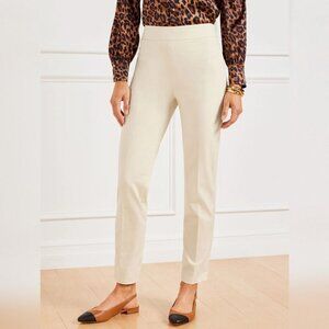 Talbots Chatham Slim Ankle Pant Beige Cotton Bi Stretch Twill Women's Size 6